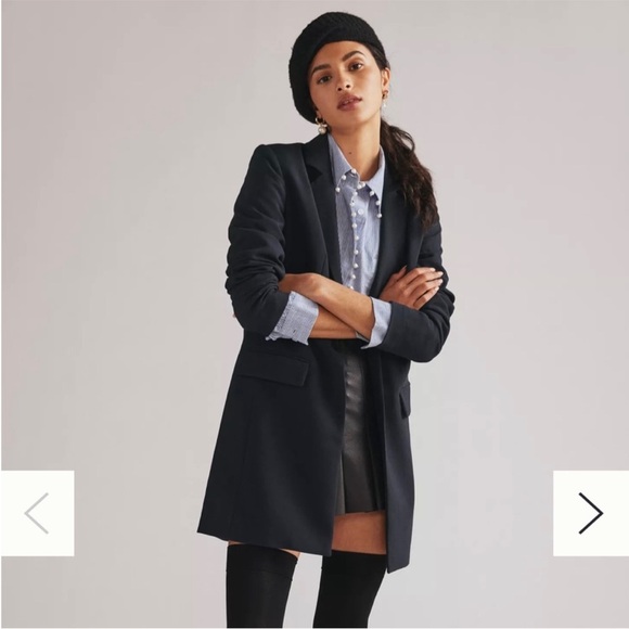 Anthropologie Jackets & Blazers - Maeve Anthropologie  Long Line Blazer Black Jacket Size 6